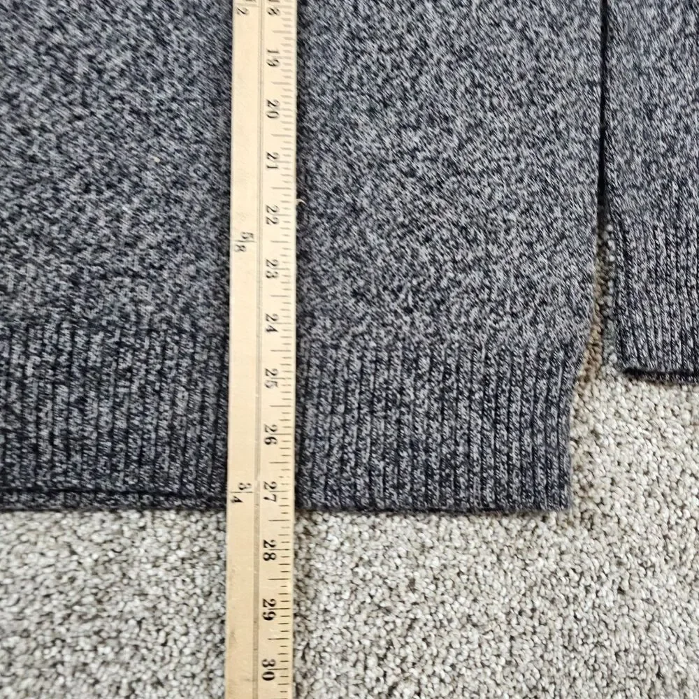 J Crew Sweater Mens XL Gray Lambswool Blend Heathered Raglan Crewneck Pullover